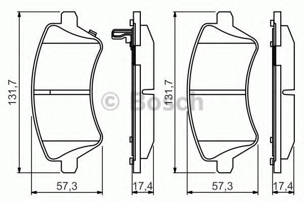 Комплект тормозных колодок, дисковый тормоз BOSCH 0 986 495 243 Комплект тормозных колодок, дисковый тормоз BOSCH 0 986 495 243