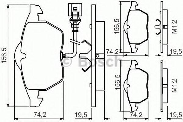 Комплект тормозных колодок, дисковый тормоз BOSCH 0 986 495 249