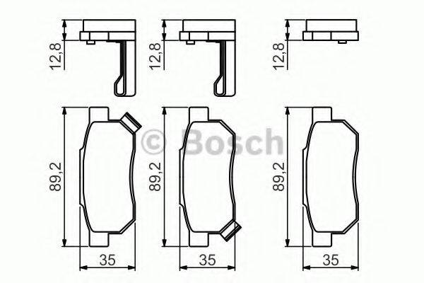 Комплект тормозных колодок, дисковый тормоз BOSCH 0 986 495 256 Комплект тормозных колодок, дисковый тормоз BOSCH 0 986 495 256