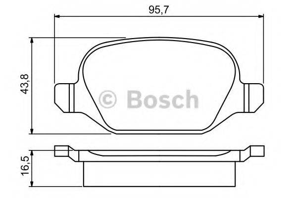Комплект тормозных колодок, дисковый тормоз BOSCH 0 986 495 291 Комплект тормозных колодок, дисковый тормоз BOSCH 0 986 495 291