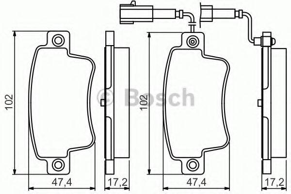 Комплект тормозных колодок, дисковый тормоз BOSCH 0 986 495 355 Комплект тормозных колодок, дисковый тормоз BOSCH 0 986 495 355