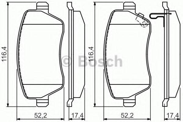 Комплект тормозных колодок, дисковый тормоз BOSCH 0 986 494 573 Комплект тормозных колодок, дисковый тормоз BOSCH 0 986 494 573
