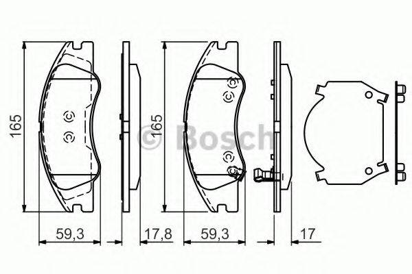 Комплект тормозных колодок, дисковый тормоз BOSCH 0 986 494 577 Комплект тормозных колодок, дисковый тормоз BOSCH 0 986 494 577
