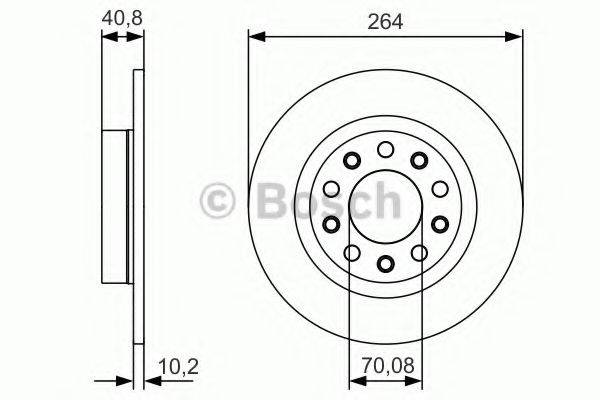 Тормозной диск BOSCH 0 986 479 C41 Тормозной диск BOSCH 0 986 479 C41