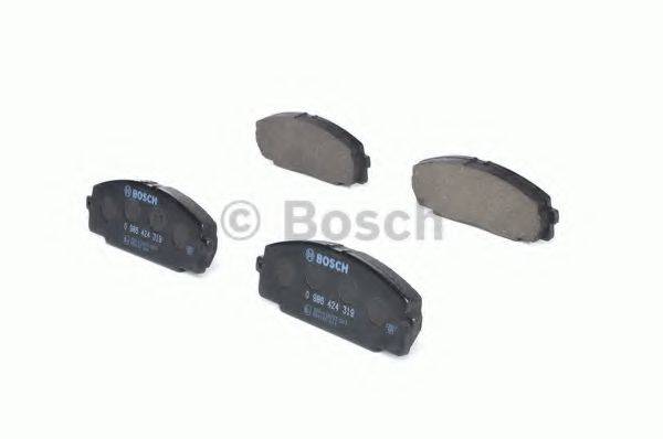 Комплект тормозных колодок, дисковый тормоз BOSCH 0 986 424 319