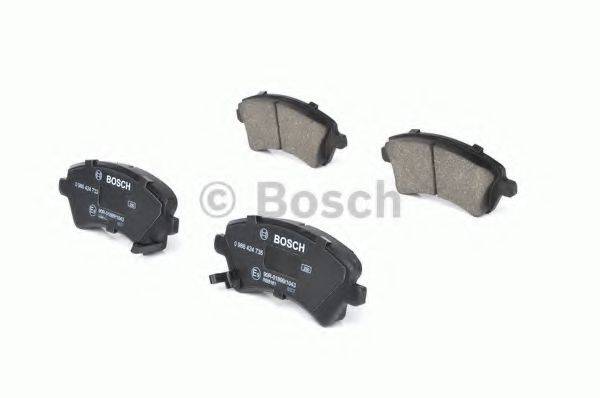 Комплект тормозных колодок, дисковый тормоз BOSCH 0 986 424 735 Комплект тормозных колодок, дисковый тормоз BOSCH 0 986 424 735