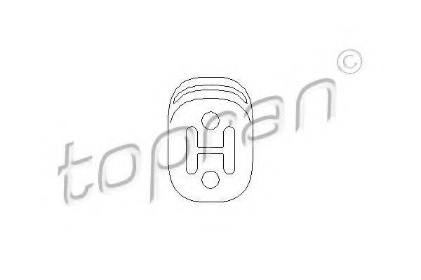 Кронштейн, глушитель TOPRAN 109 063