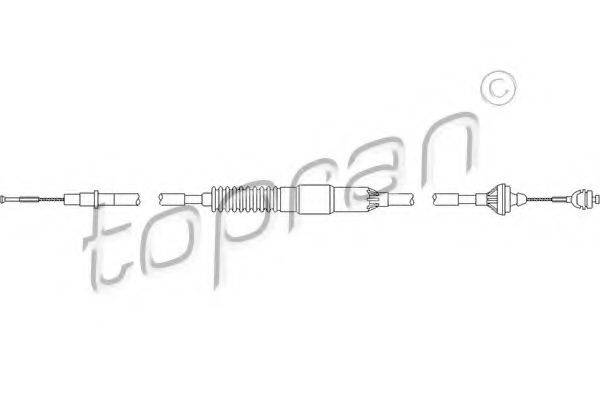 Трос, управление сцеплением TOPRAN 104 093 Трос, управление сцеплением TOPRAN 104 093