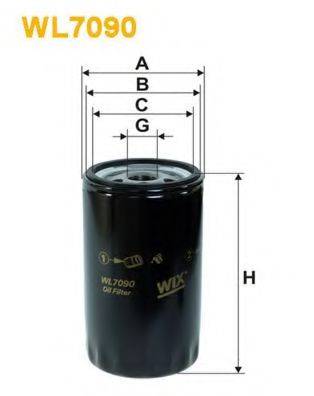 Масляный фильтр WIX FILTERS WL7090 Масляный фильтр WIX FILTERS WL7090
