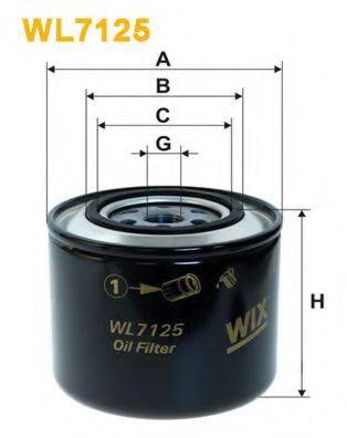 Масляный фильтр WIX FILTERS WL7125 Масляный фильтр WIX FILTERS WL7125