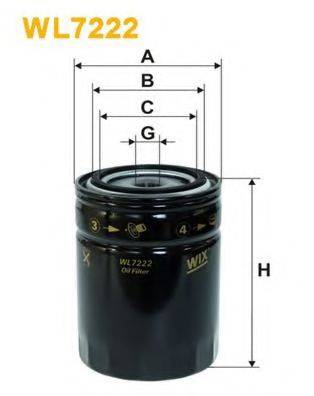 Масляный фильтр WIX FILTERS WL7222