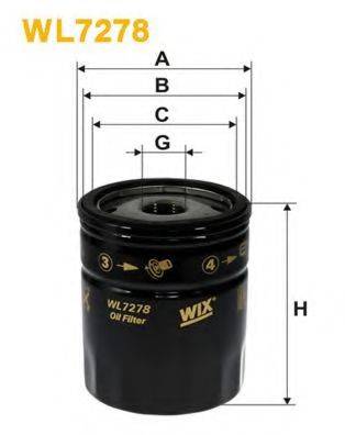 Масляный фильтр WIX FILTERS WL7278 Масляный фильтр WIX FILTERS WL7278