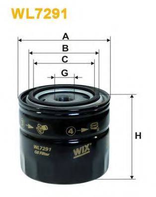 Масляный фильтр WIX FILTERS WL7291 Масляный фильтр WIX FILTERS WL7291