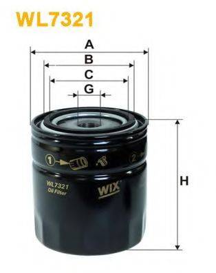 Масляный фильтр WIX FILTERS WL7321 Масляный фильтр WIX FILTERS WL7321