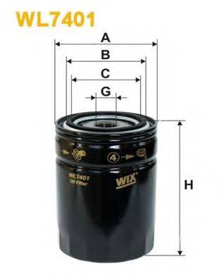 Масляный фильтр WIX FILTERS WL7401 Масляный фильтр WIX FILTERS WL7401