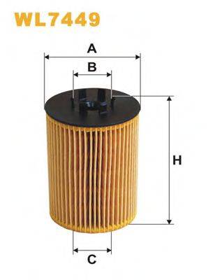 Масляный фильтр WIX FILTERS WL7449 Масляный фильтр WIX FILTERS WL7449