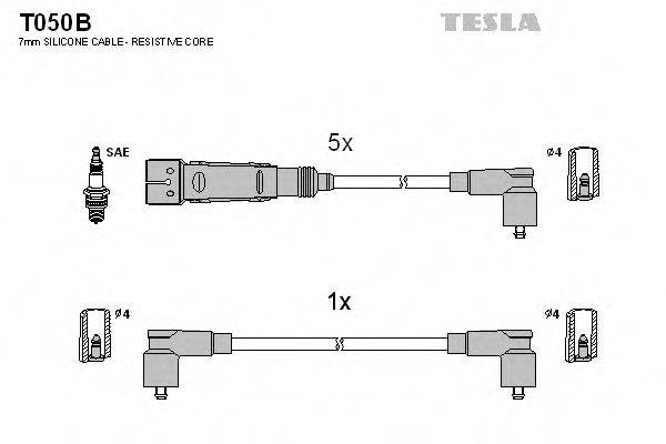 Комплект проводов зажигания TESLA T050B Комплект проводов зажигания TESLA T050B
