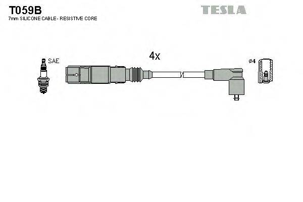 Комплект проводов зажигания TESLA T059B Комплект проводов зажигания TESLA T059B