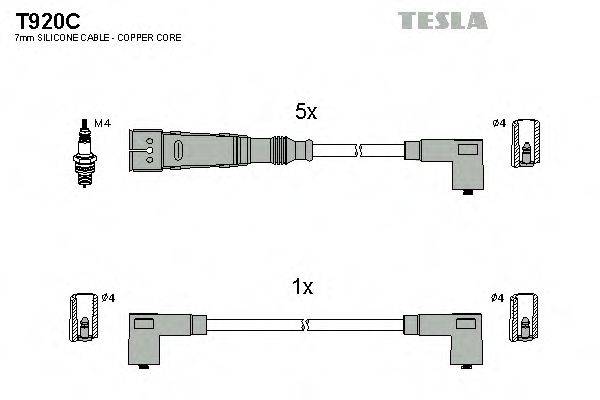 Комплект проводов зажигания TESLA T920C Комплект проводов зажигания TESLA T920C