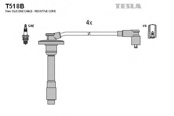 Комплект проводов зажигания TESLA T518B Комплект проводов зажигания TESLA T518B