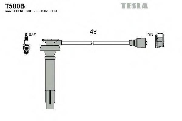 Комплект проводов зажигания TESLA T580B Комплект проводов зажигания TESLA T580B