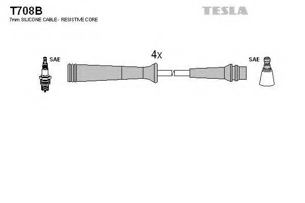 Комплект проводов зажигания TESLA T708B Комплект проводов зажигания TESLA T708B