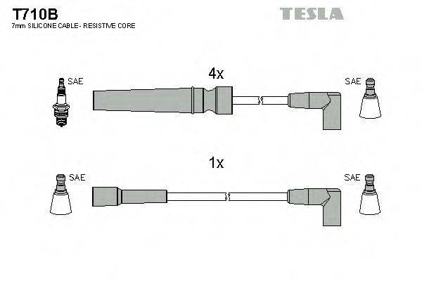 Комплект проводов зажигания TESLA T710B Комплект проводов зажигания TESLA T710B