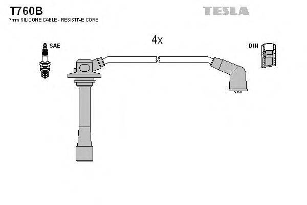 Комплект проводов зажигания TESLA T760B Комплект проводов зажигания TESLA T760B