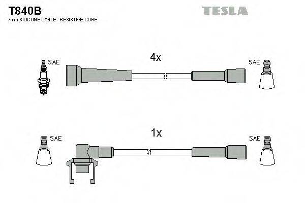 Комплект проводов зажигания TESLA T840B Комплект проводов зажигания TESLA T840B