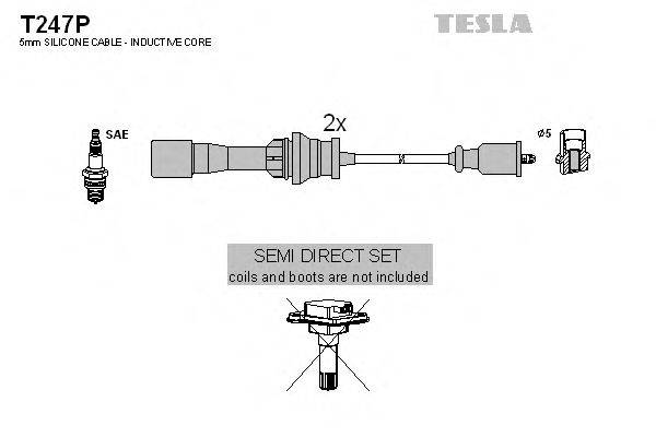 Комплект проводов зажигания TESLA T247P Комплект проводов зажигания TESLA T247P
