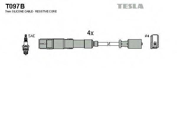 Комплект проводов зажигания TESLA T097B Комплект проводов зажигания TESLA T097B