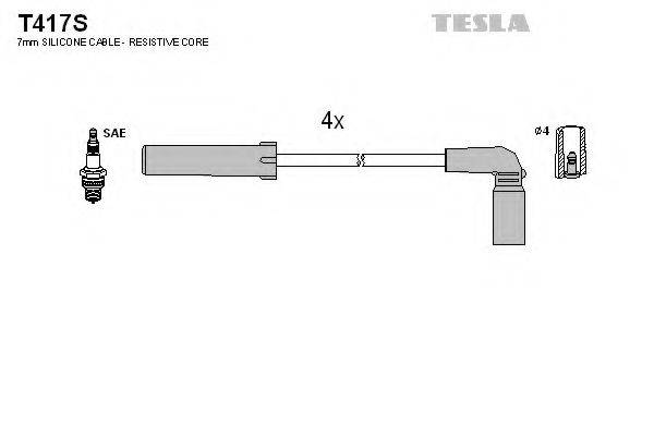 Комплект проводов зажигания TESLA T417S Комплект проводов зажигания TESLA T417S