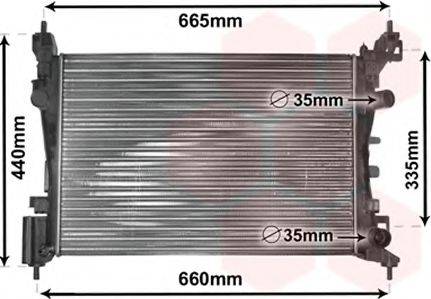 Радиатор, охлаждение двигателя VAN WEZEL 37002408 Радиатор, охлаждение двигателя VAN WEZEL 37002408