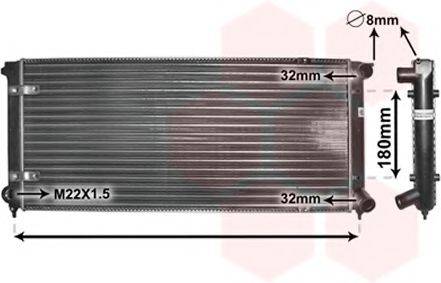 Радиатор, охлаждение двигателя VAN WEZEL 58002041 Радиатор, охлаждение двигателя VAN WEZEL 58002041