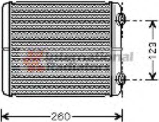 Теплообменник, отопление салона VAN WEZEL 43006344 Теплообменник, отопление салона VAN WEZEL 43006344