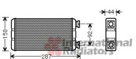 Теплообменник, отопление салона VAN WEZEL 43006457 Теплообменник, отопление салона VAN WEZEL 43006457