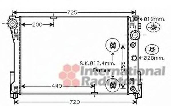Радиатор, охлаждение двигателя VAN WEZEL 30002546 Радиатор, охлаждение двигателя VAN WEZEL 30002546