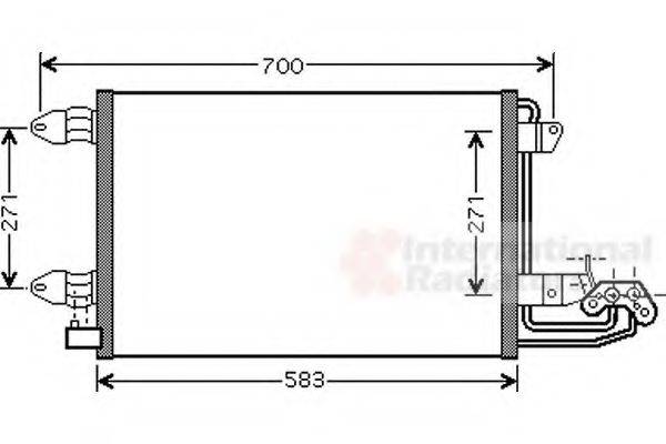 Конденсатор, кондиционер VAN WEZEL 58005209 Конденсатор, кондиционер VAN WEZEL 58005209