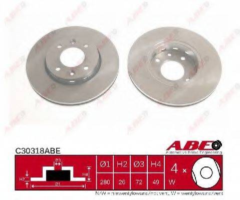 Тормозной диск ABE C30318ABE Тормозной диск ABE C30318ABE