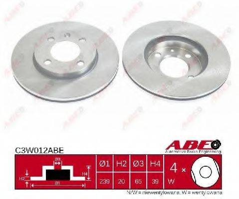 Тормозной диск ABE C3W012ABE Тормозной диск ABE C3W012ABE