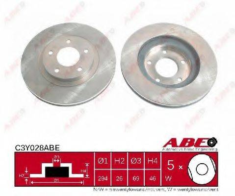 Тормозной диск ABE C3Y028ABE Тормозной диск ABE C3Y028ABE