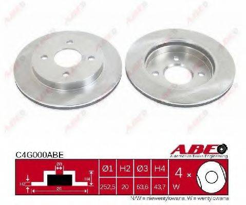 Тормозной диск ABE C4G000ABE Тормозной диск ABE C4G000ABE