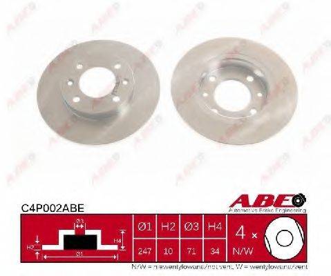 Тормозной диск ABE C4P002ABE Тормозной диск ABE C4P002ABE