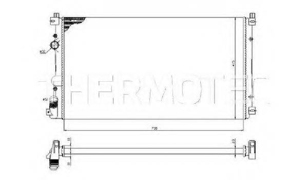 Радиатор, охлаждение двигателя THERMOTEC D7R010TT Радиатор, охлаждение двигателя THERMOTEC D7R010TT