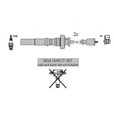 Комплект проводов зажигания HITACHI 134619