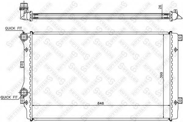 Радиатор, охлаждение двигателя STELLOX 10-25205-SX
