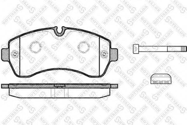 Комплект тормозных колодок, дисковый тормоз STELLOX 1254 000-SX