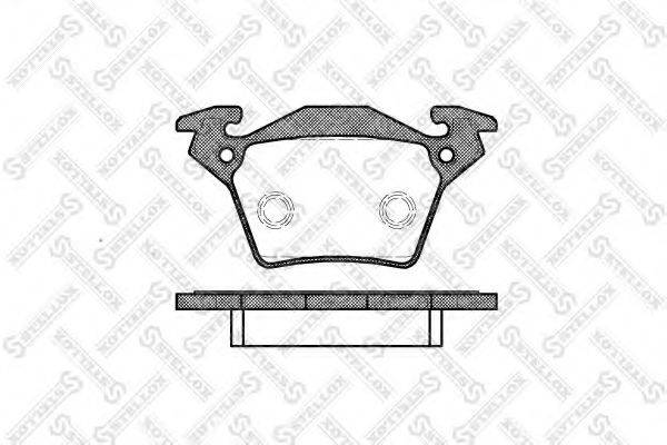 Комплект тормозных колодок, дисковый тормоз STELLOX 728 000B-SX