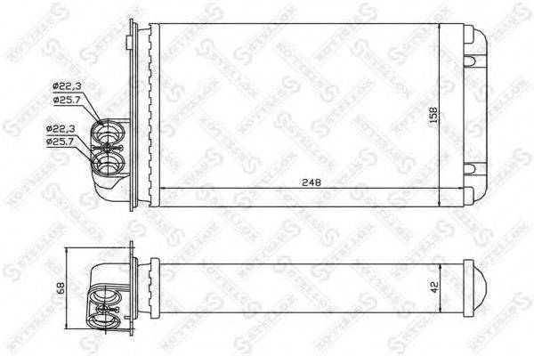 Теплообменник, отопление салона STELLOX 10-35042-SX Теплообменник, отопление салона STELLOX 10-35042-SX