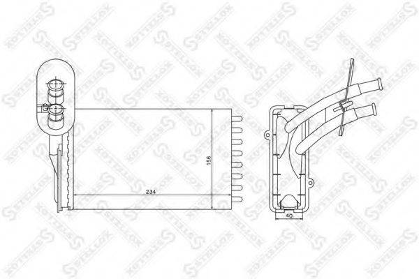 Теплообменник, отопление салона STELLOX 10-35116-SX